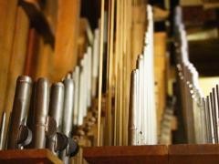 Innenleben der Orgel in der Stiftskirche