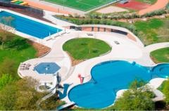 Schwimmbad Waldkirch von oben